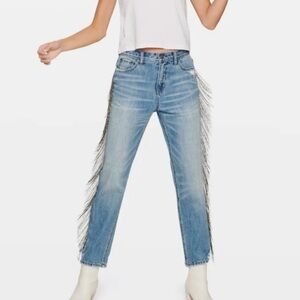 Blue Revival Piper High Rise Chain Fringe Jean